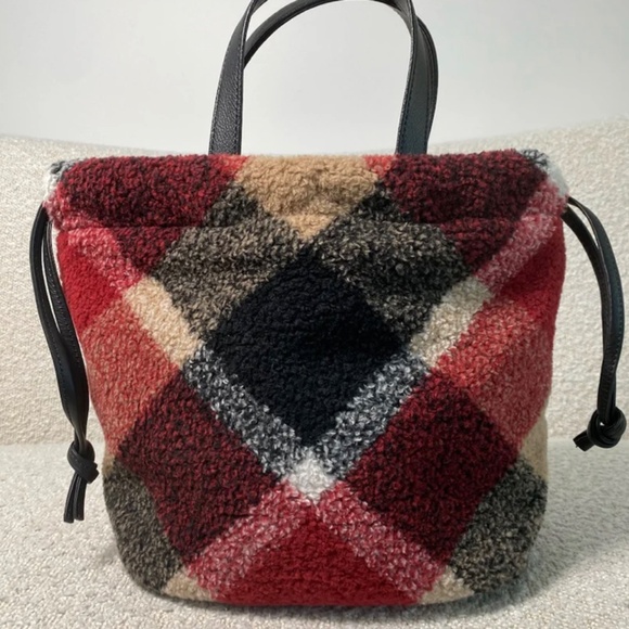 Authentic Burberry Blue Label Crestbridge Mao Mao Shearling Bag - Picture 2 of 16